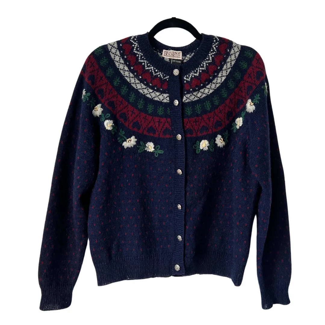 1980s Fairisle Wool Cardigan