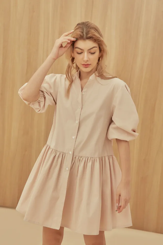 Abby Dress - Voluminous Mini Shirt Dress