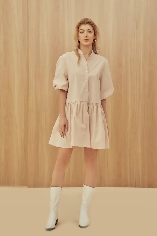 Abby Dress - Voluminous Mini Shirt Dress