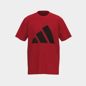 Adidas Mens Big Logo Single Jersey Tee 4 Red/Black _ 183114 _ Red