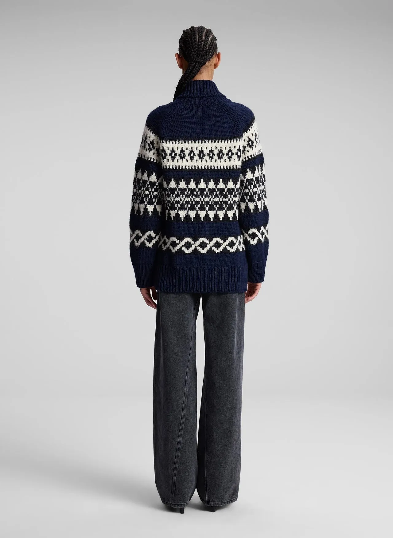 A.L.C. Joanna Cardigan in Navy Multi