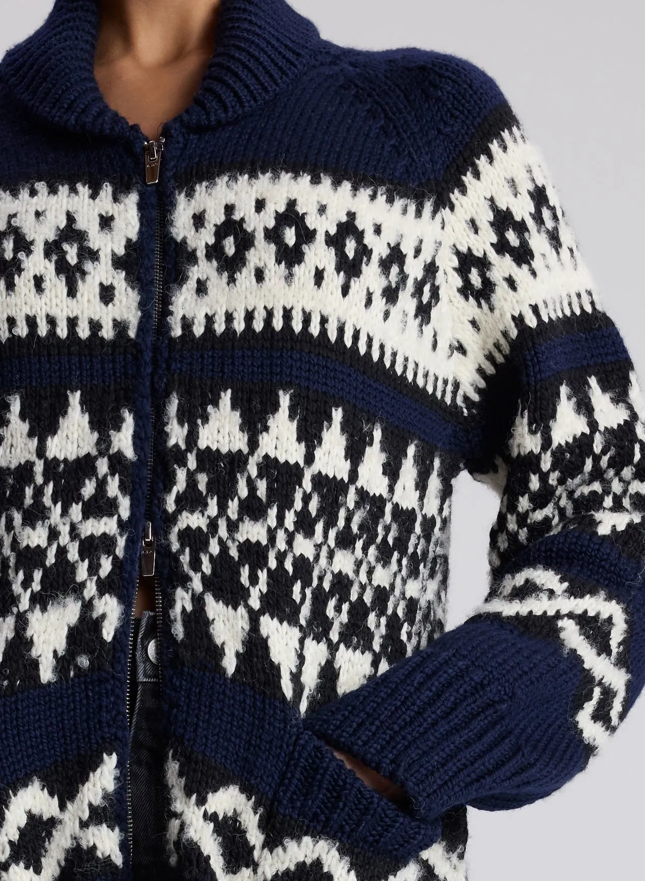 A.L.C. Joanna Cardigan in Navy Multi