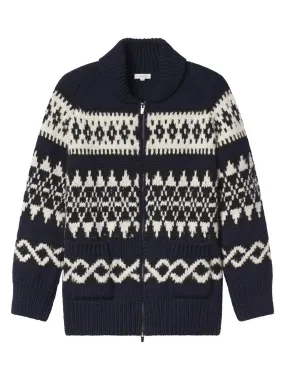 A.L.C. Joanna Cardigan in Navy Multi