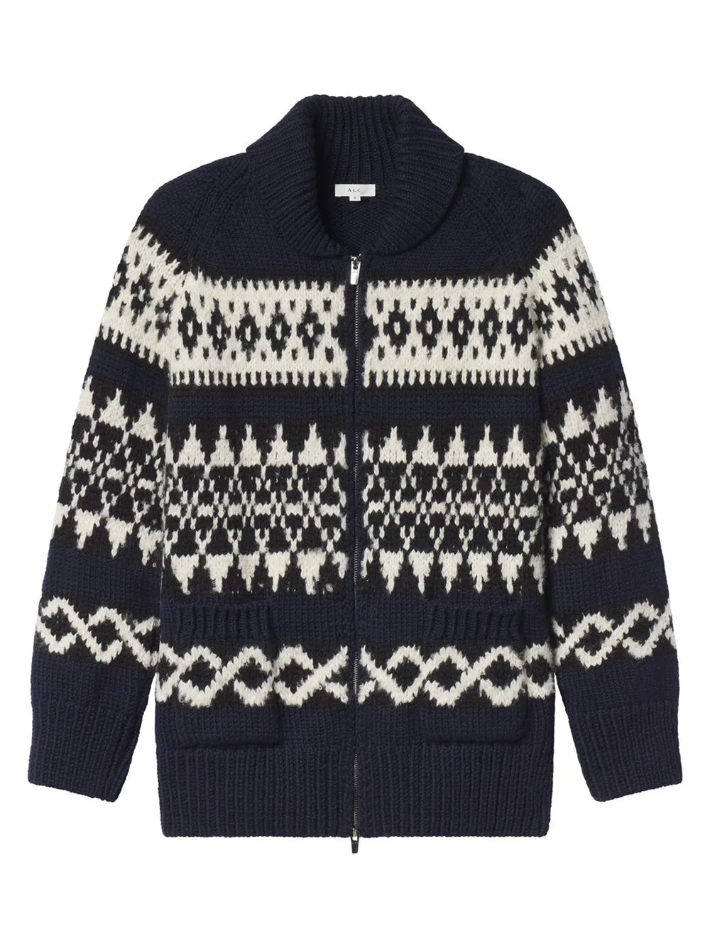A.L.C. Joanna Cardigan in Navy Multi