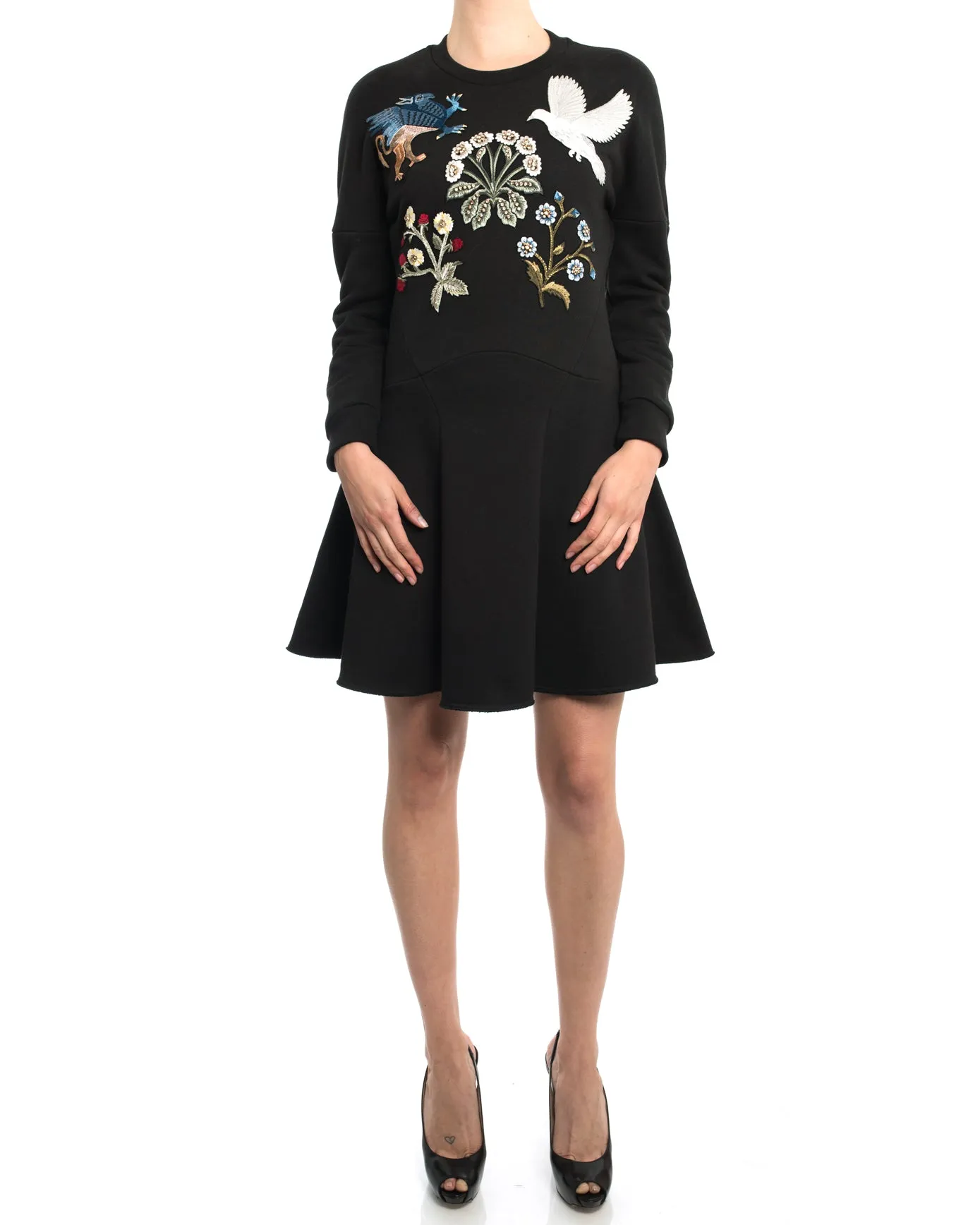 Alexander McQueen Medieval Embroidered Sweatshirt Dress - 2