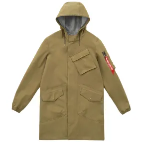 Alpha Industries Men's Vintage Olive Duster Waterproof Field Coat