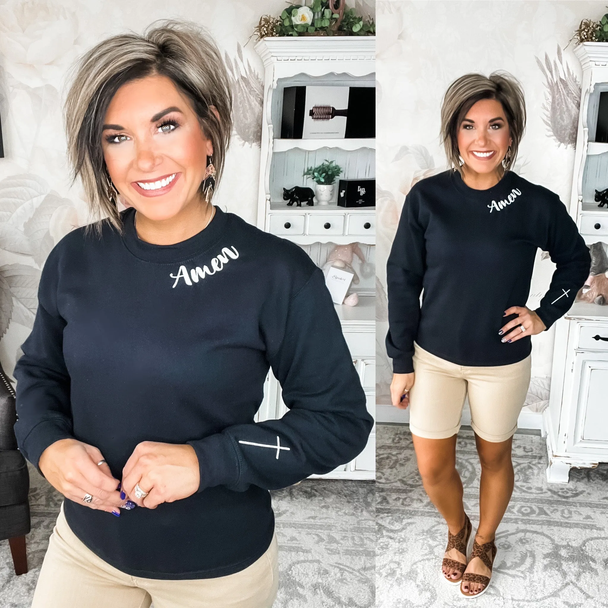 Amen Embroidered Pullover