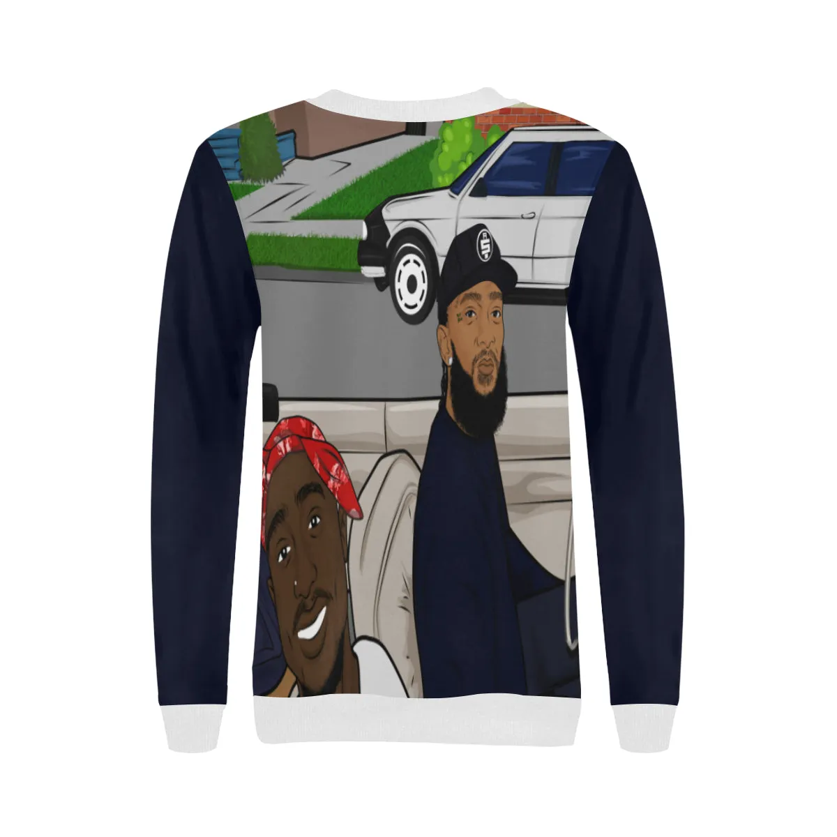 ANGEL OF THE HOOD Women's Rib Cuff Crew Neck Sweatshirt