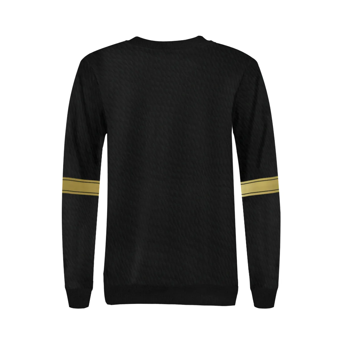 ANKH UDJA SENEB GOLD Women's Rib Cuff Crew Neck Sweatshirt
