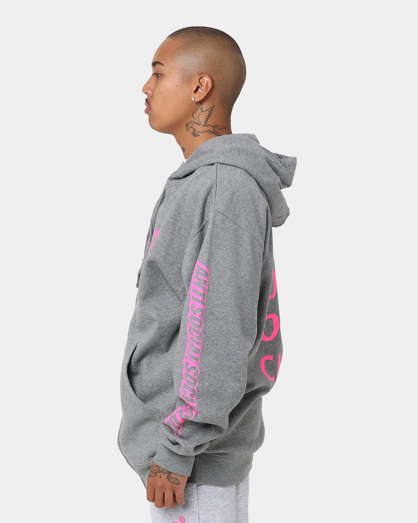 Anti Social Social Club Split Zip Hoodie Grey