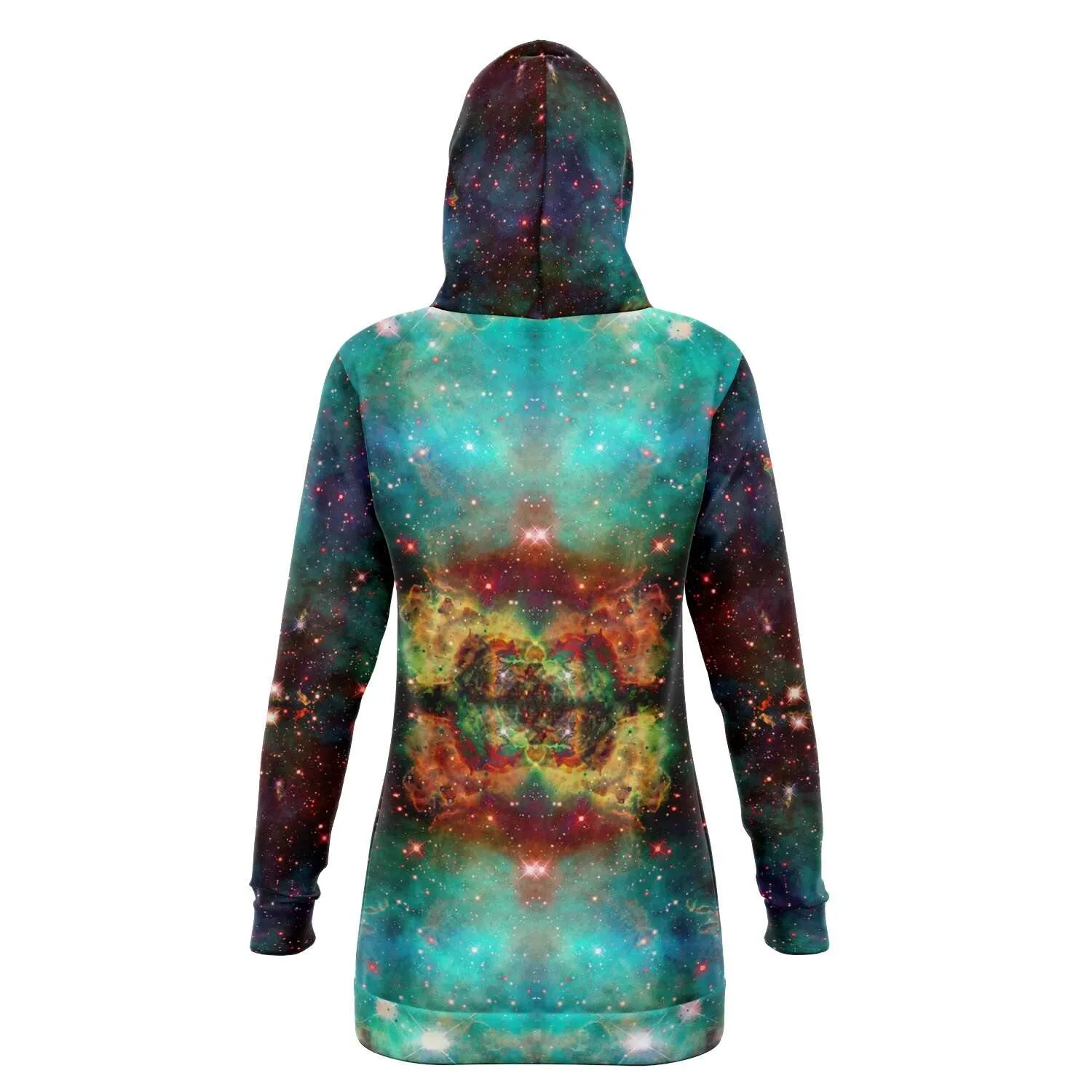 Archon Psychedelic Fleece-Lined Long Hoodie