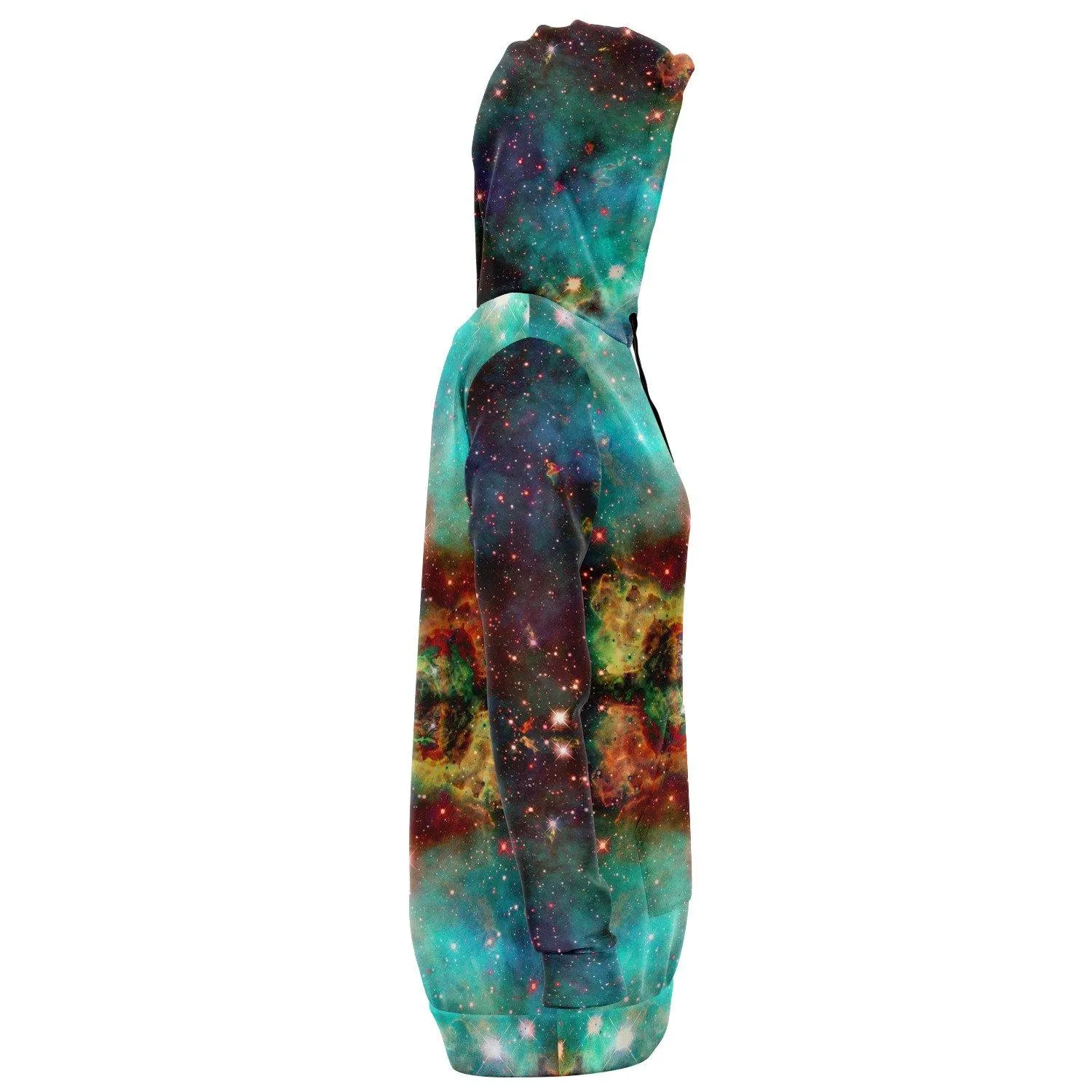 Archon Psychedelic Fleece-Lined Long Hoodie