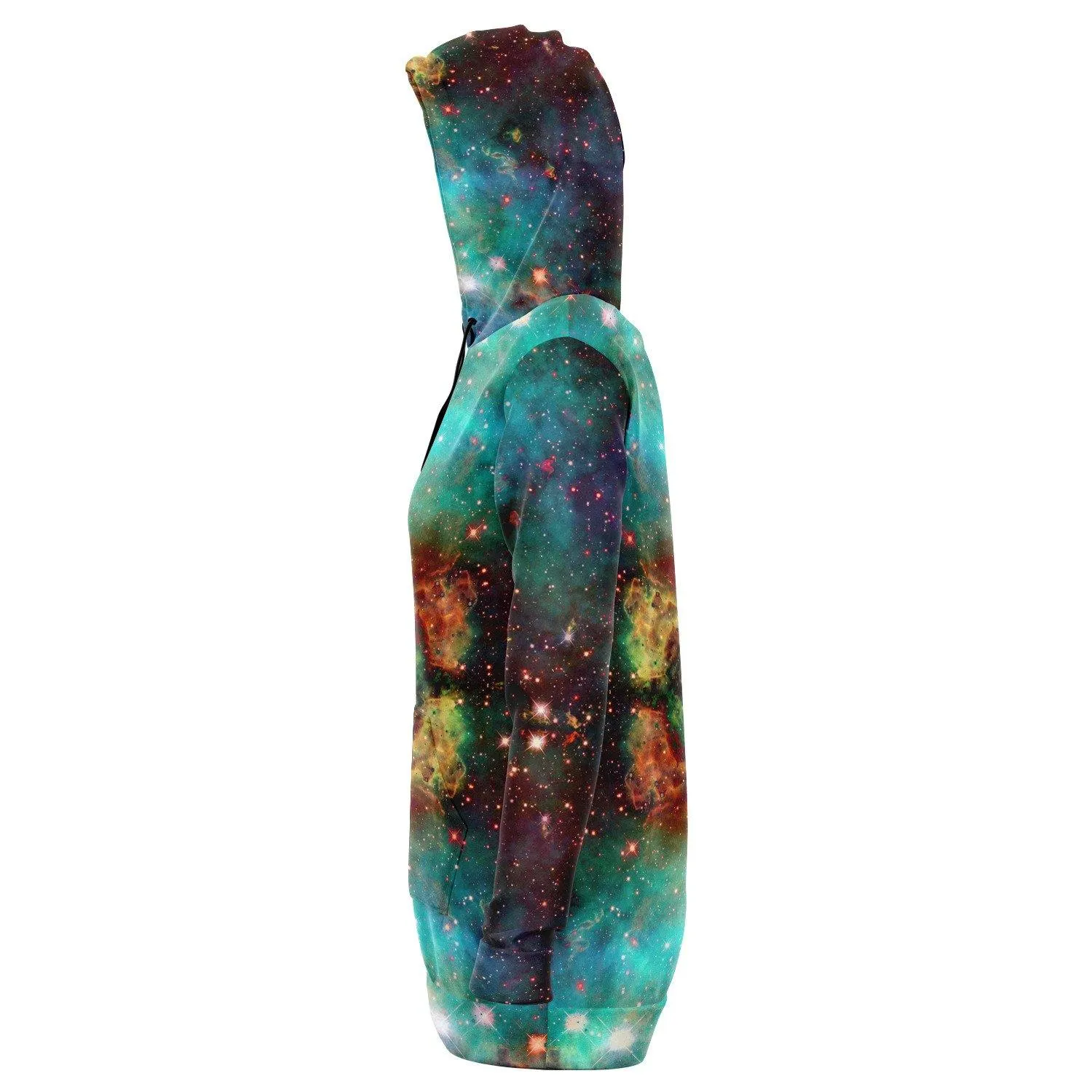 Archon Psychedelic Fleece-Lined Long Hoodie