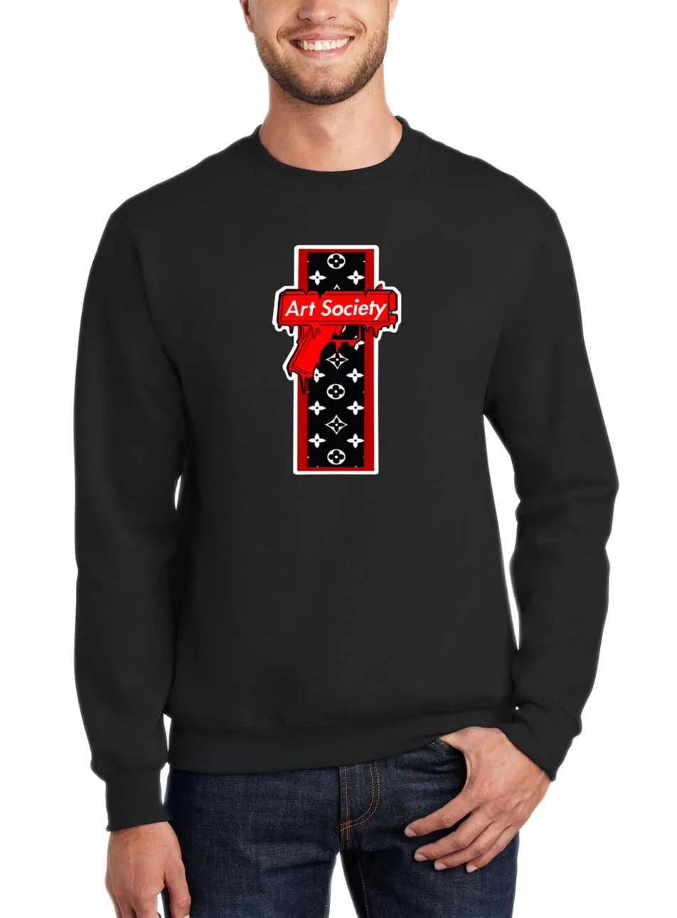 Art Society SUPER DRIP CREW SWEATSHIRT BLACK