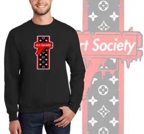 Art Society SUPER DRIP CREW SWEATSHIRT BLACK