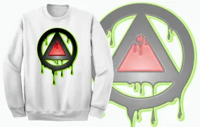 Art Society x Retro Kings 3D DRIP LOGO CREW SWEATER WHITE