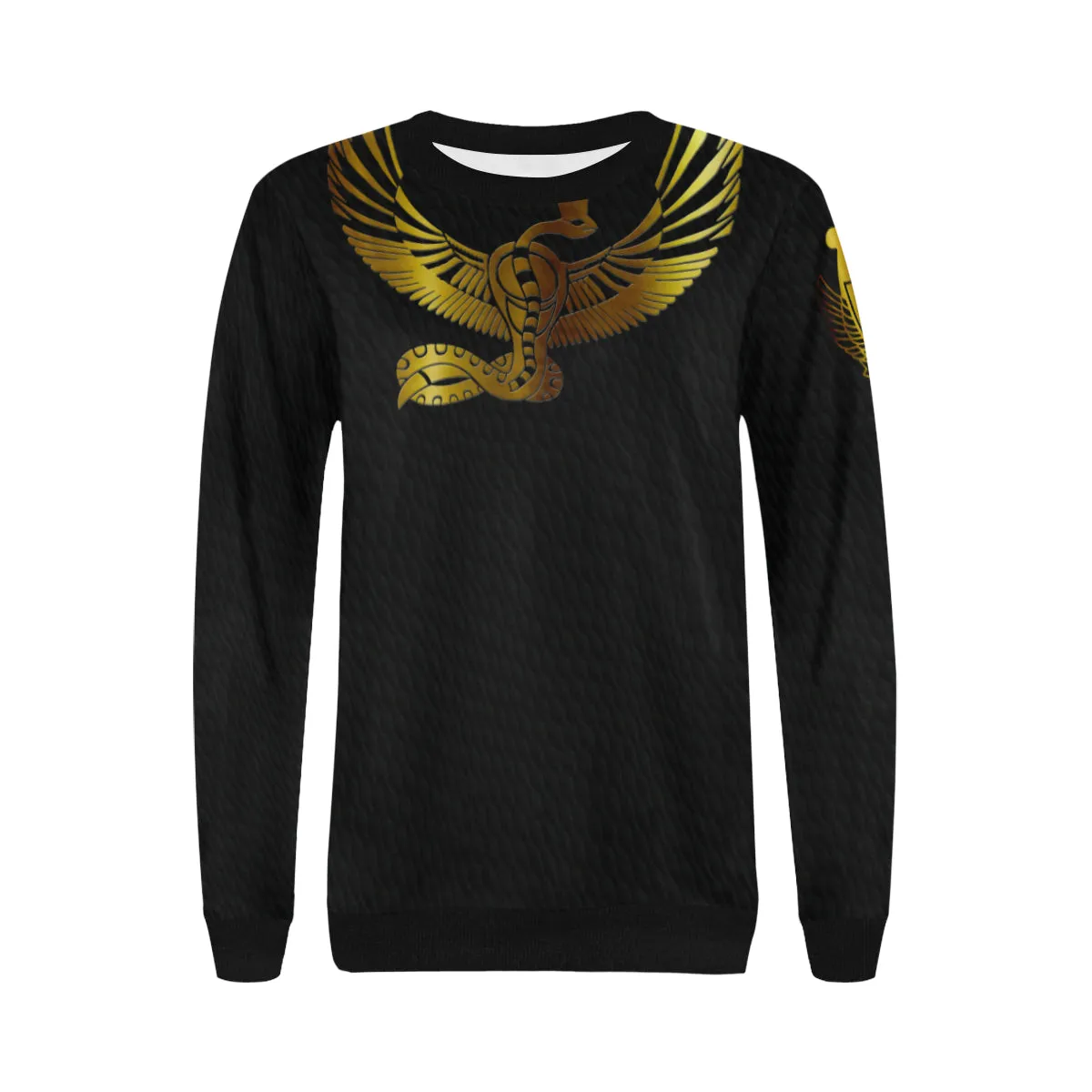 ATEF SNAKE Women's Rib Cuff Crew Neck Sweatshirt