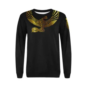 ATEF SNAKE Women's Rib Cuff Crew Neck Sweatshirt