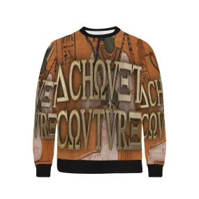 AUSAR Men's Rib Cuff Crew Neck Sweatshirt