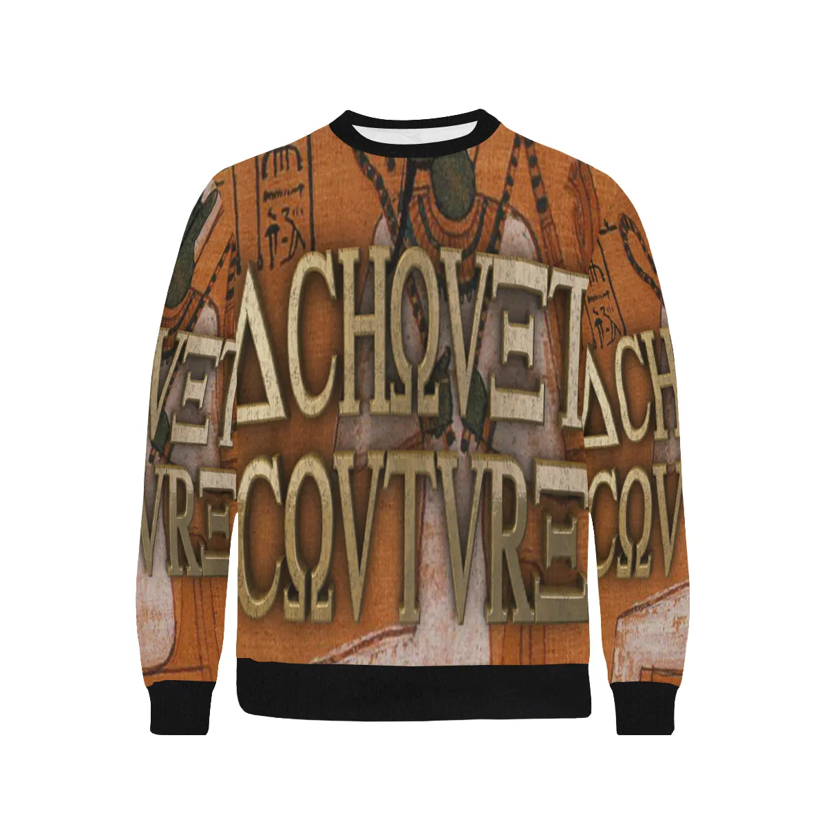 AUSAR Men's Rib Cuff Crew Neck Sweatshirt