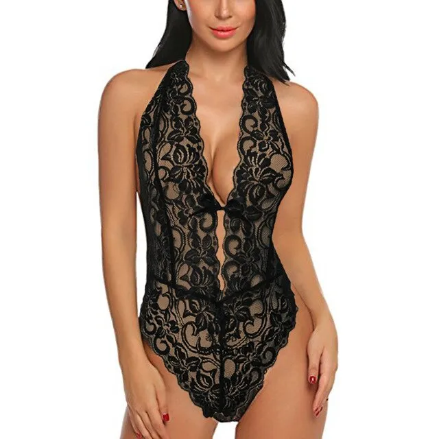 Backless Lace Lingerie Bodysuit
