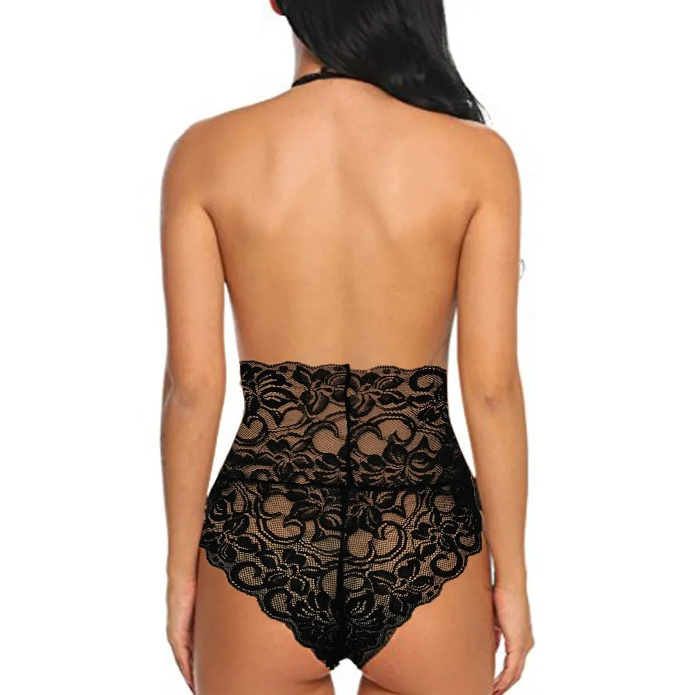 Backless Lace Lingerie Bodysuit