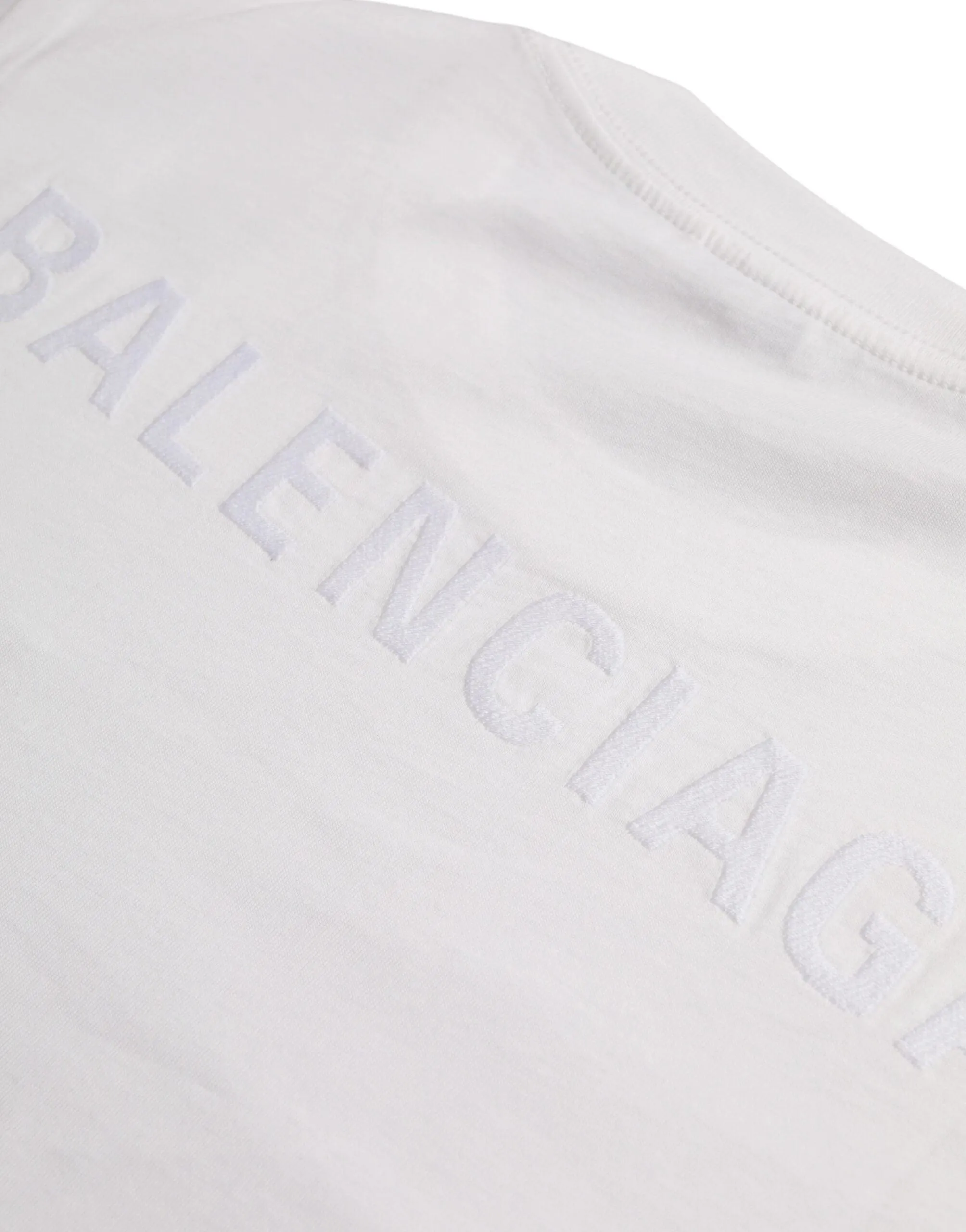 Balenciaga White Cotton Crew Neck Short Sleeves T-shirt