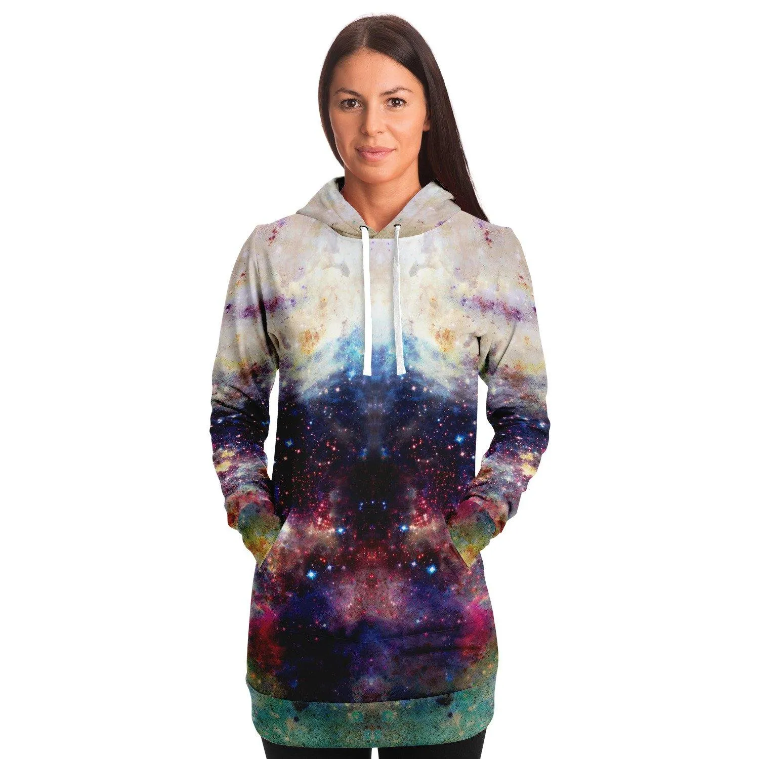 Baltus Psychedelic Fleece-Lined Long Hoodie