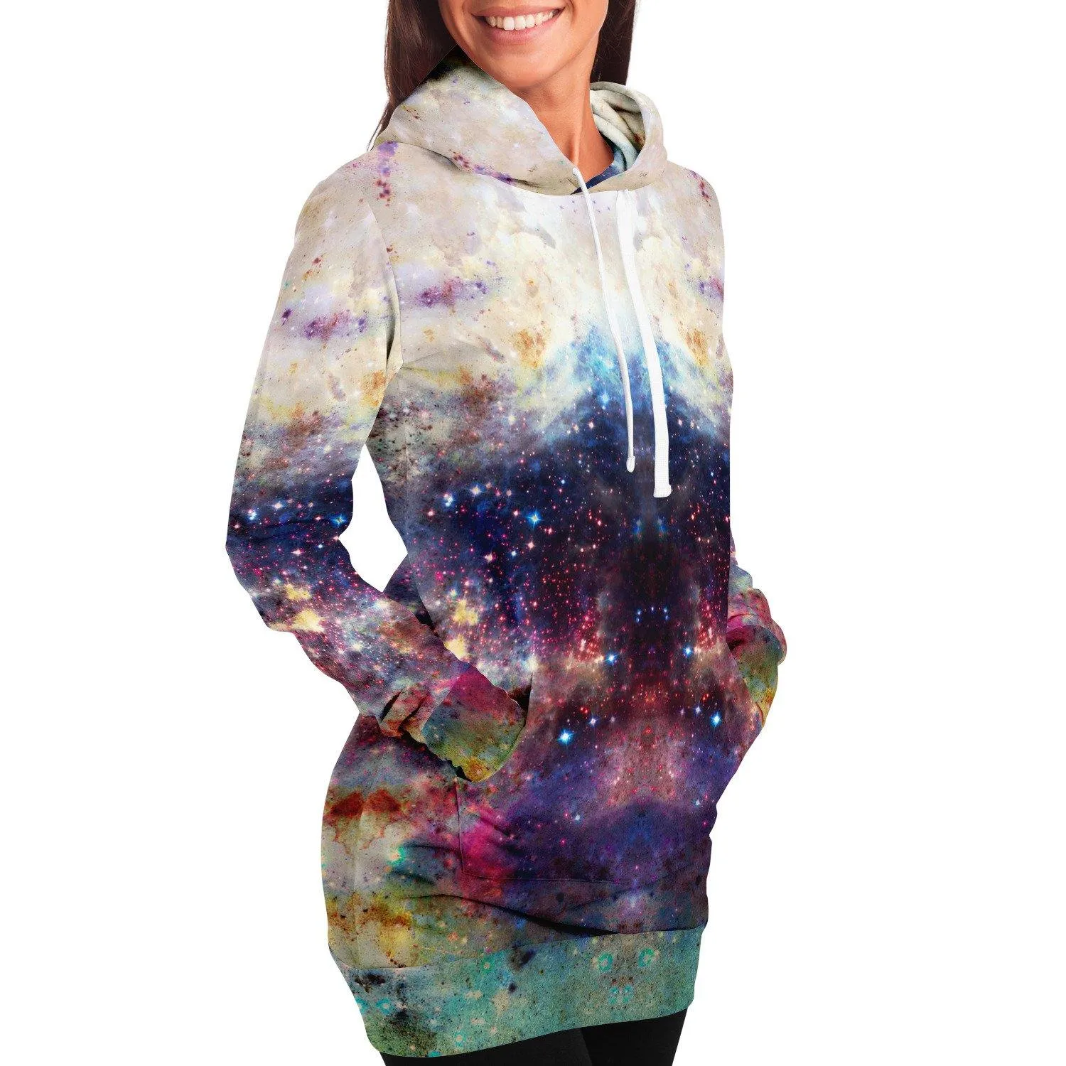 Baltus Psychedelic Fleece-Lined Long Hoodie