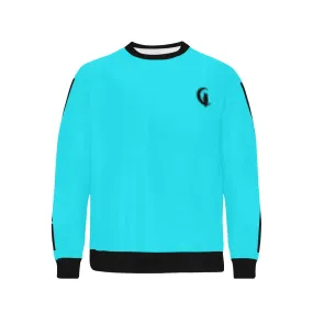 BLACC BORDER TRQSE Men's Rib Cuff Crew Neck Sweatshirt