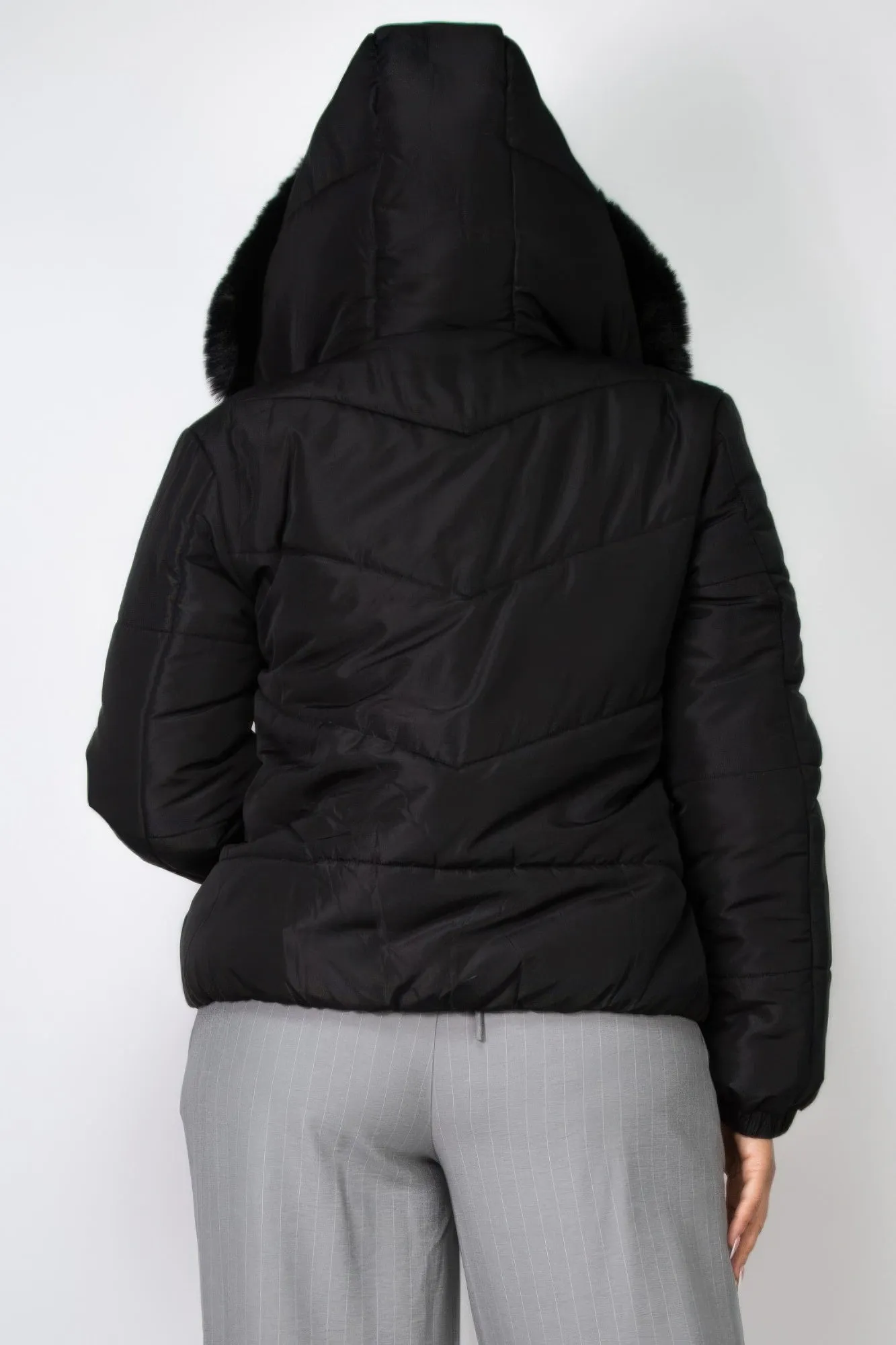 Blue Zone Planet |  Insulated Zip-up Faux Fur Hooded Jacket