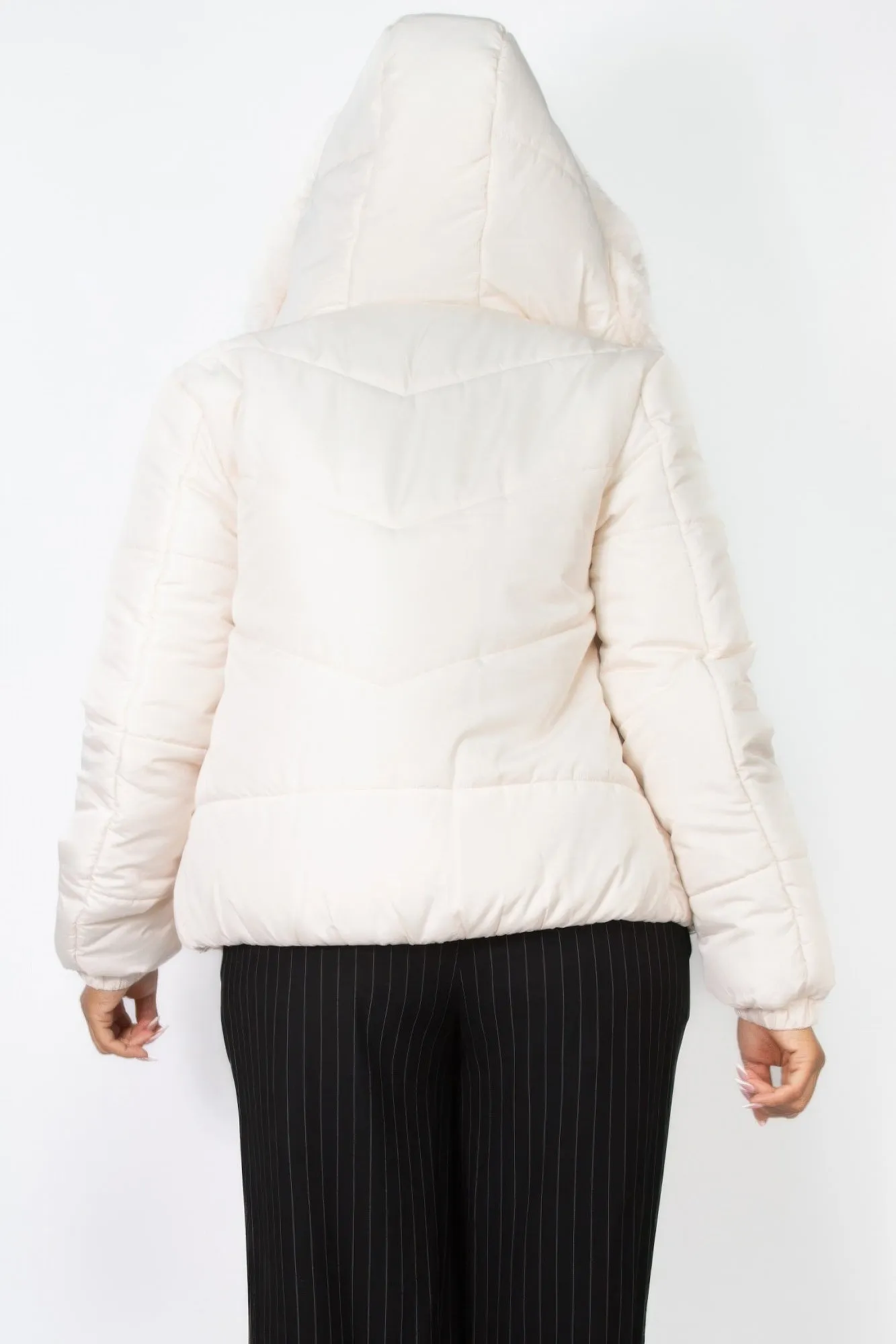 Blue Zone Planet |  Insulated Zip-up Faux Fur Hooded Jacket