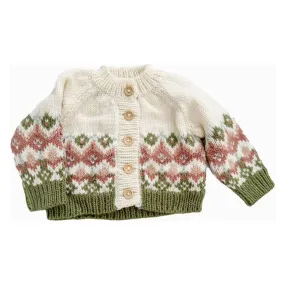 Blueberry Hill Fairisle Knit Cardigan, Pastel