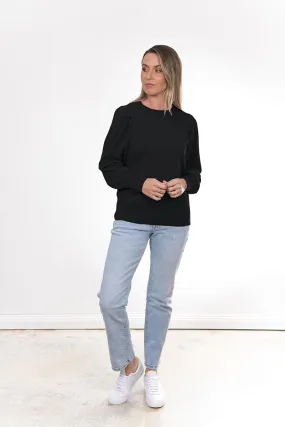 Bridge & Lord Puff Sleeve  Crew Neck Pullover