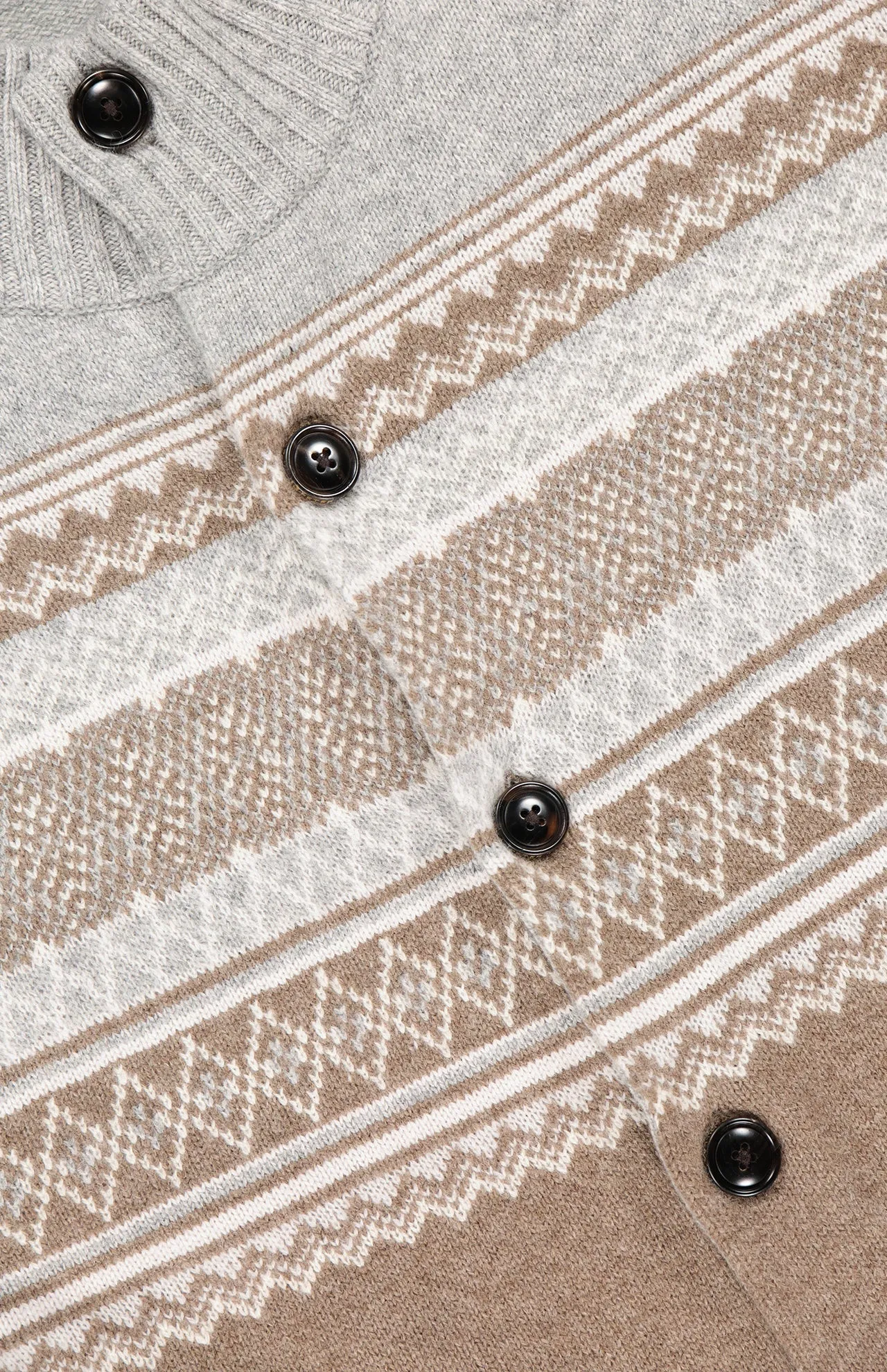Brunhall Full Button Fairisle Cardigan