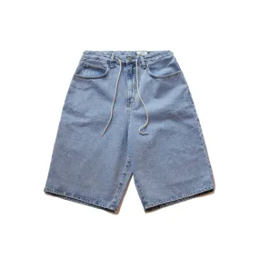 CARPENTER LOOSEFIT DENIM SHORT PANTS BLUE