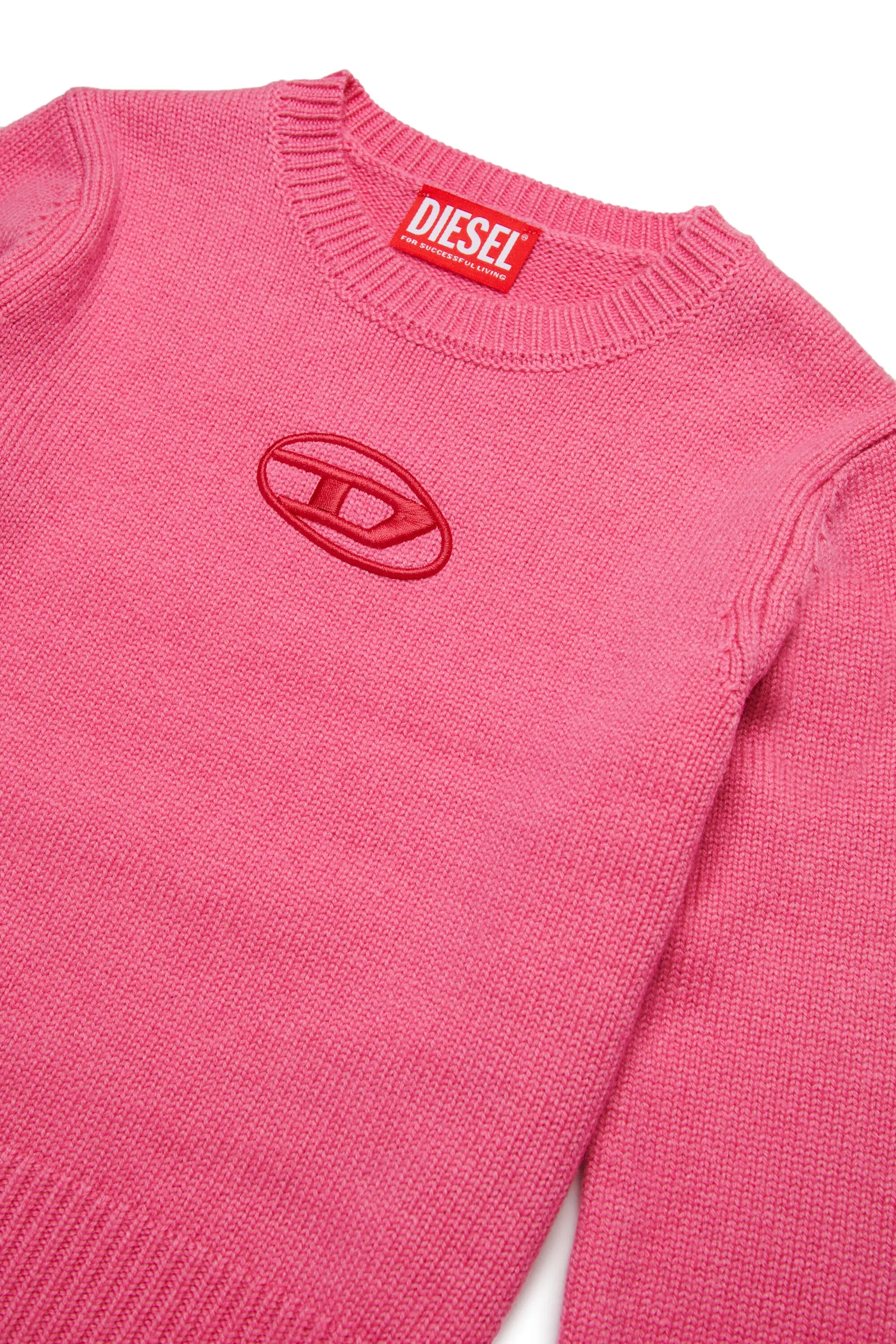 Cashmere-blend plain knitted pullover