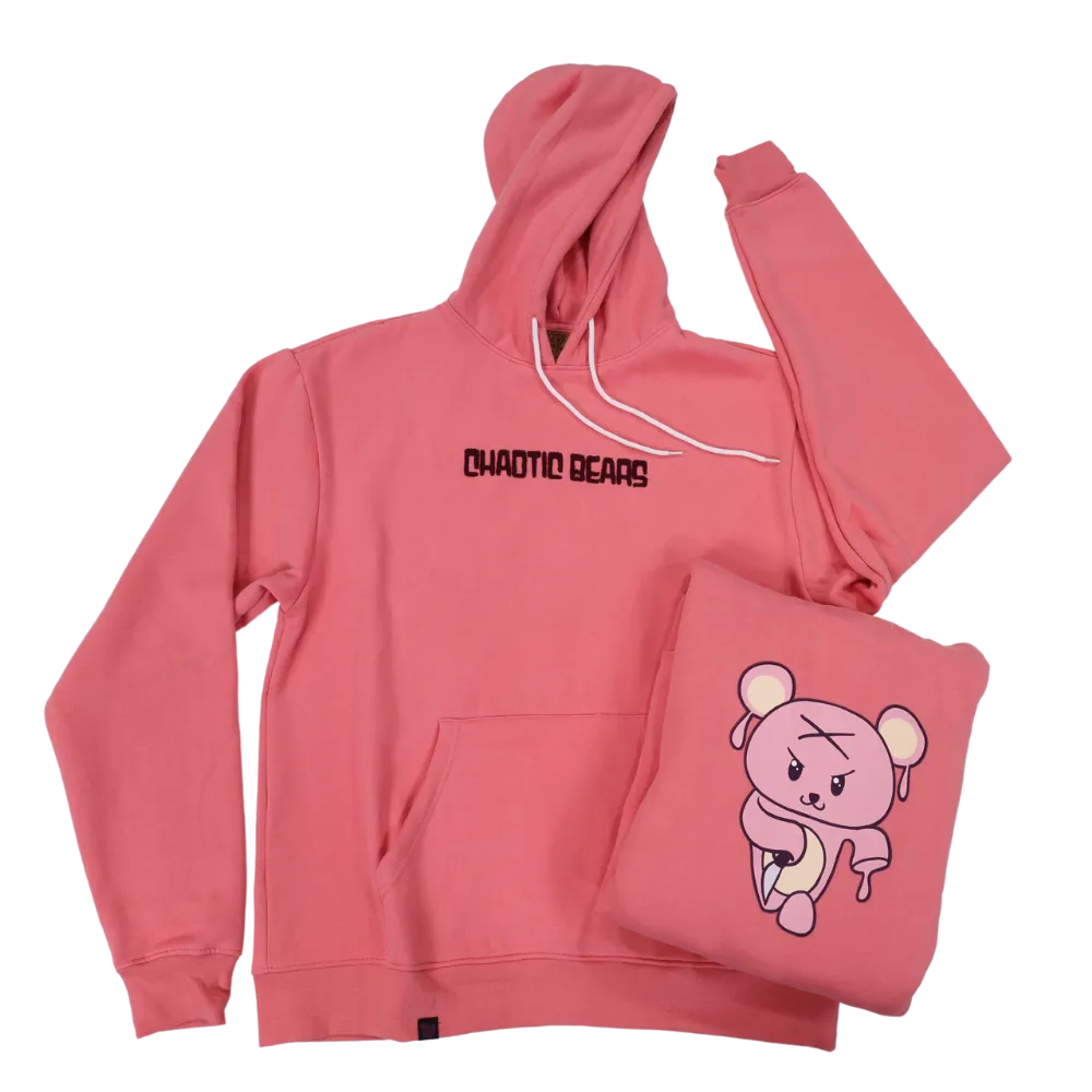 Chaotic Bears Pink Hoodie