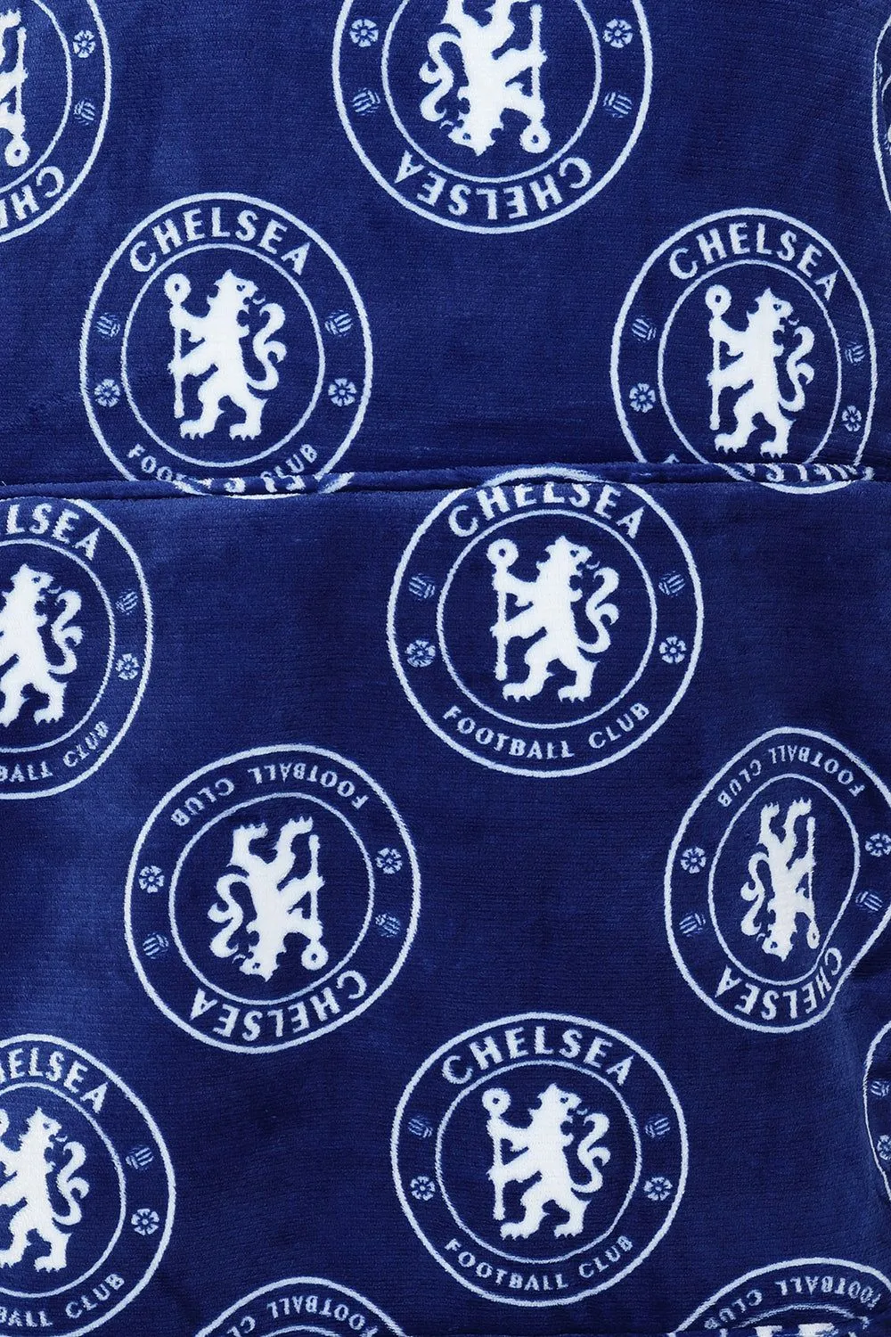 Chelsea Football Club Men's Fully Lined Luxury Fleece Oversized Hoodie Blue W23