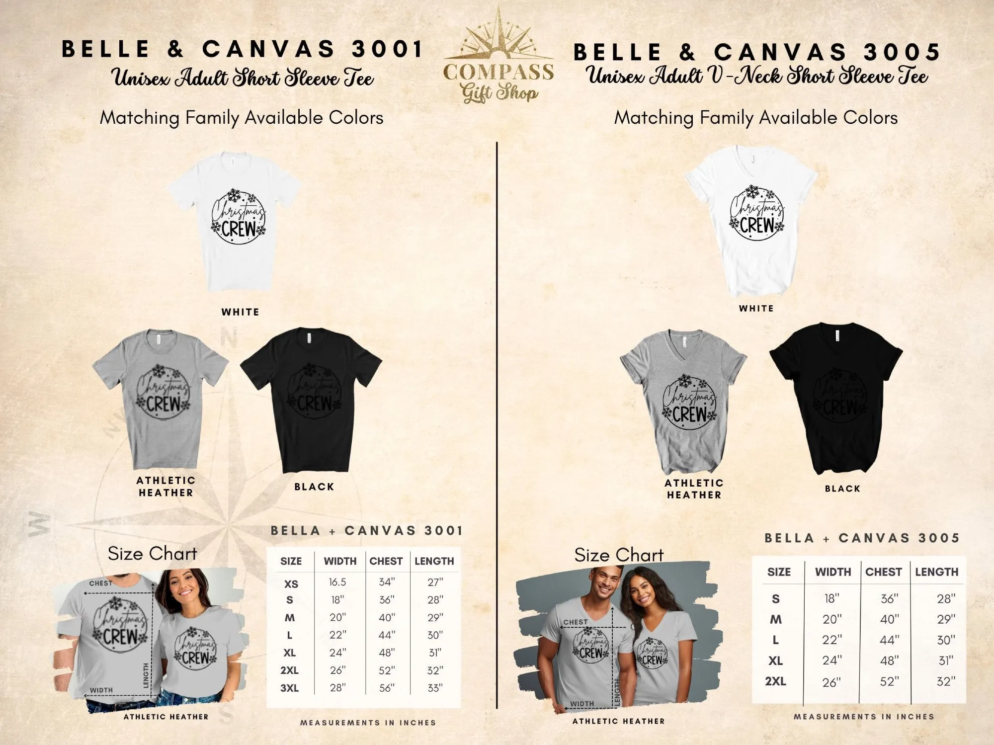 Christmas Crew Snowflakes Matching Family Christmas Shirts for Adult, Youth, Toddler & Baby. Perfect Gift for the Holidays.