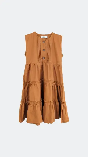  Floral Linen Midi Summer Dress