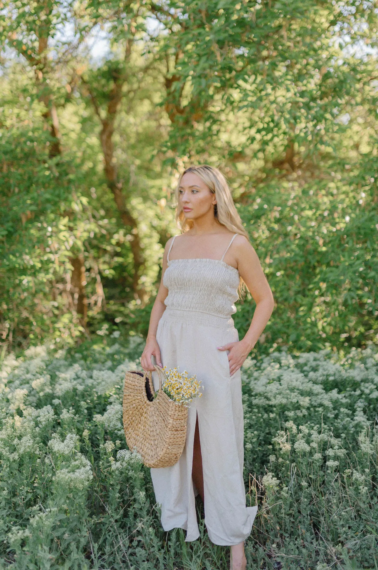 Cora Linen Midi Dress