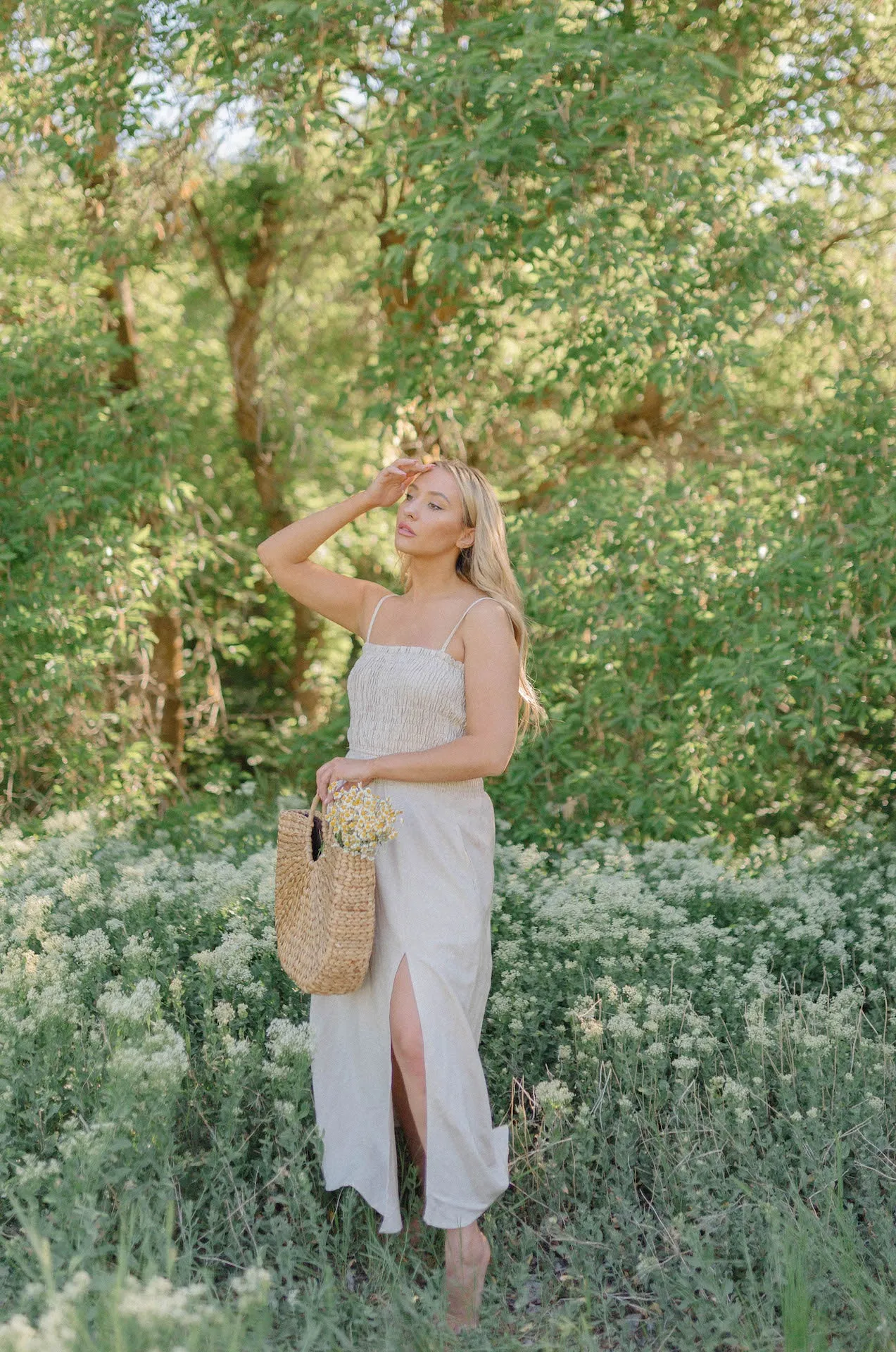 Cora Linen Midi Dress