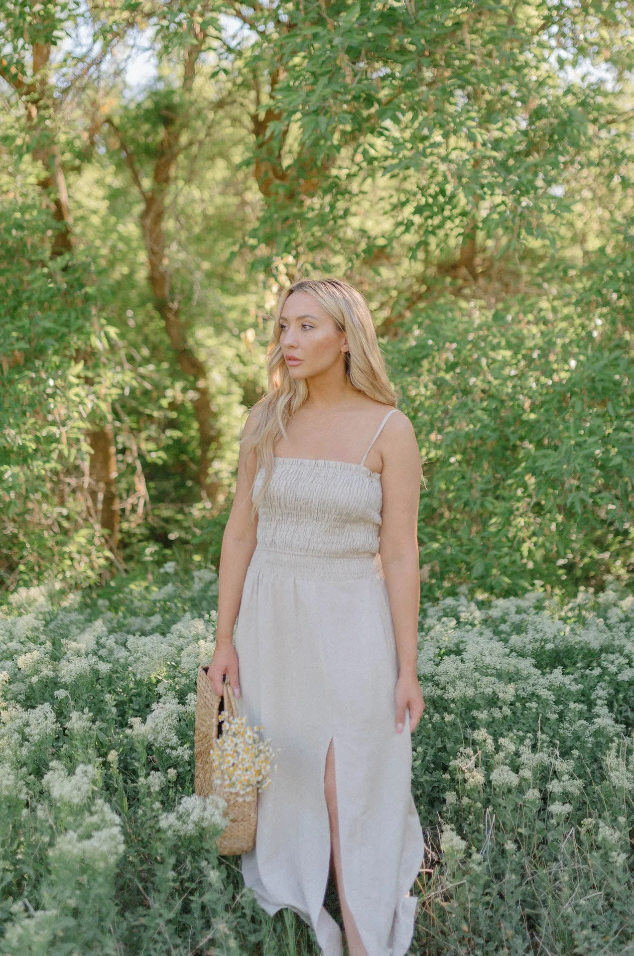 Cora Linen Midi Dress