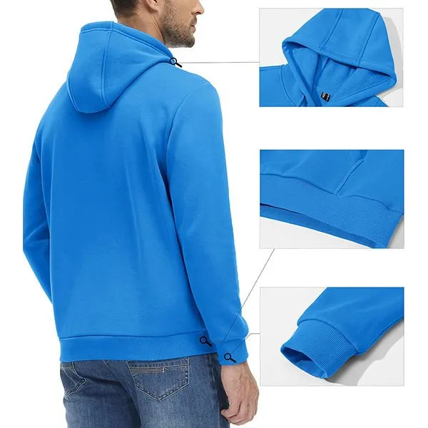 Cozy Men’s Fleece Lined Workout Hoodie with Kangaroo Pocket