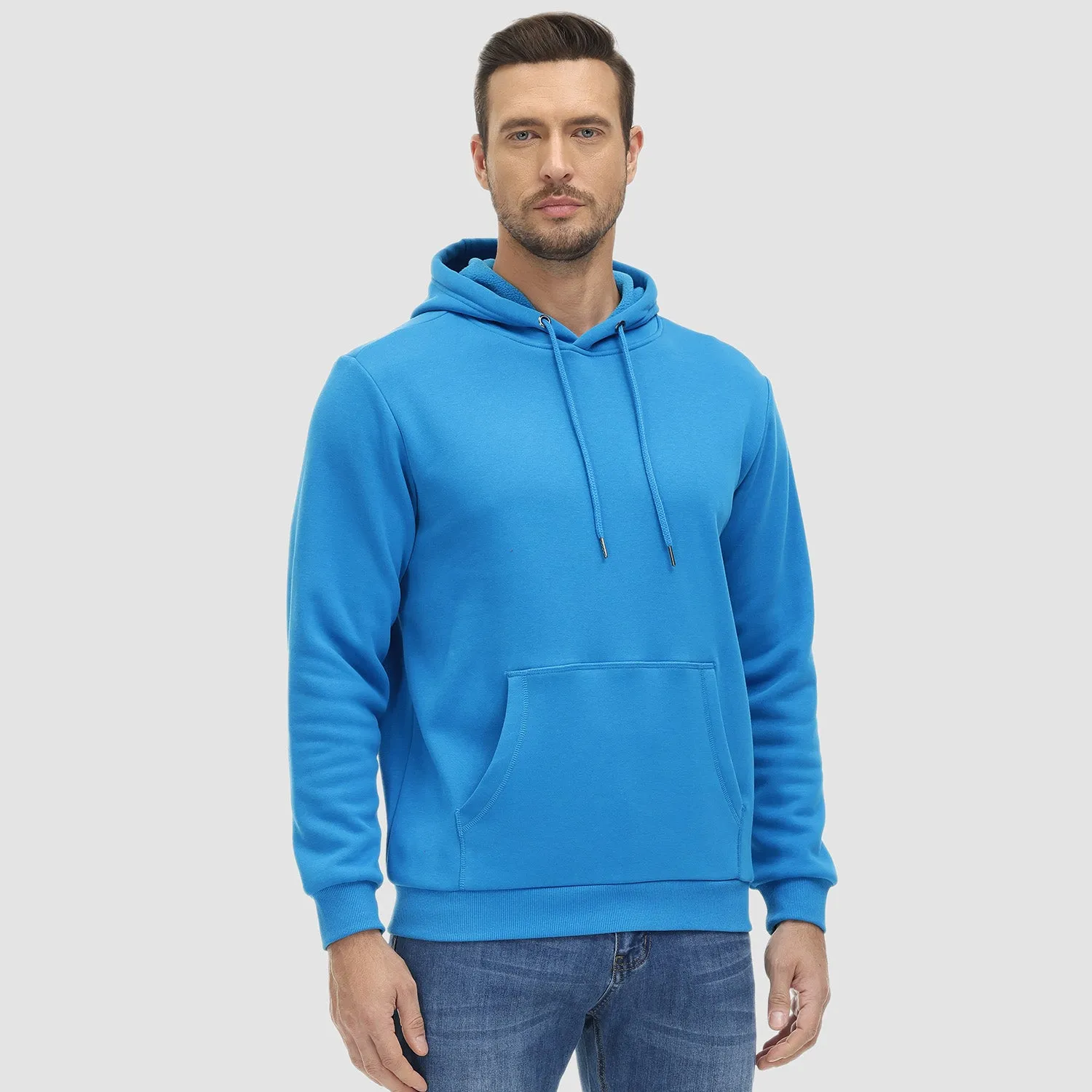 Cozy Men’s Fleece Lined Workout Hoodie with Kangaroo Pocket