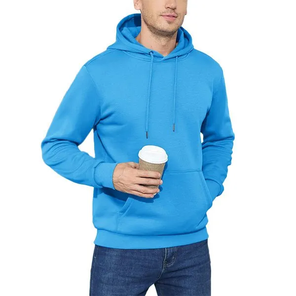 Cozy Men’s Fleece Lined Workout Hoodie with Kangaroo Pocket