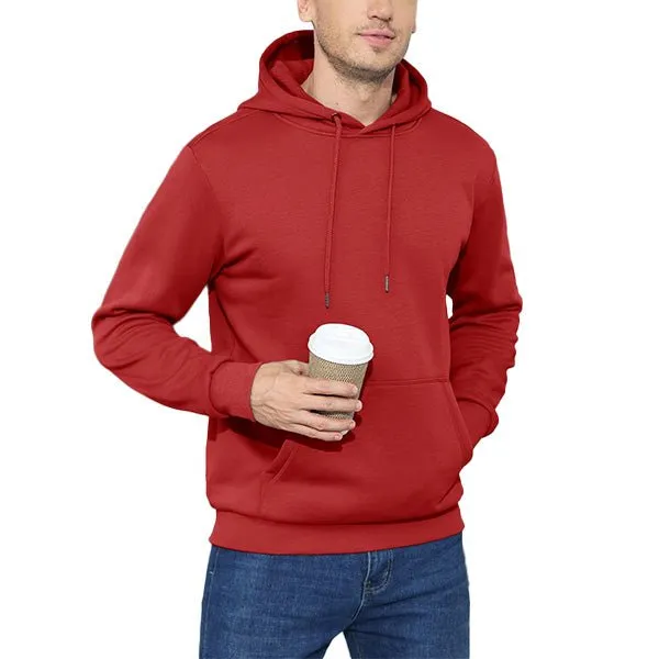 Cozy Men’s Fleece Lined Workout Hoodie with Kangaroo Pocket