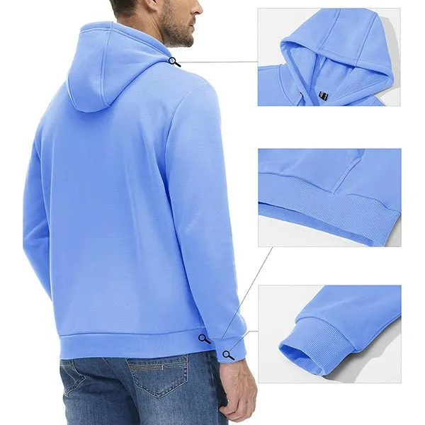 Cozy Men’s Fleece Lined Workout Hoodie with Kangaroo Pocket