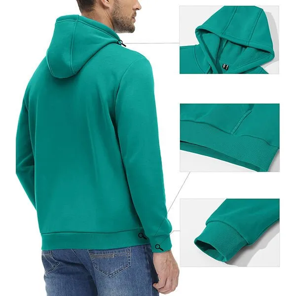 Cozy Men’s Fleece Lined Workout Hoodie with Kangaroo Pocket